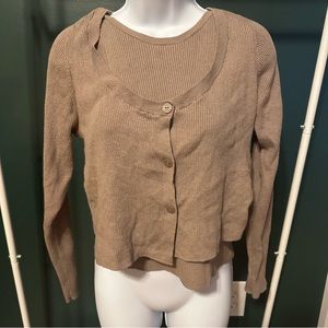Abercrombie & Fitch cardigan and tank set. Brown. Super cozy.